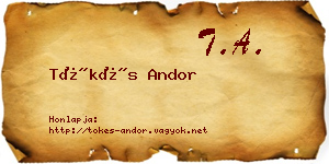 Tőkés Andor névjegykártya